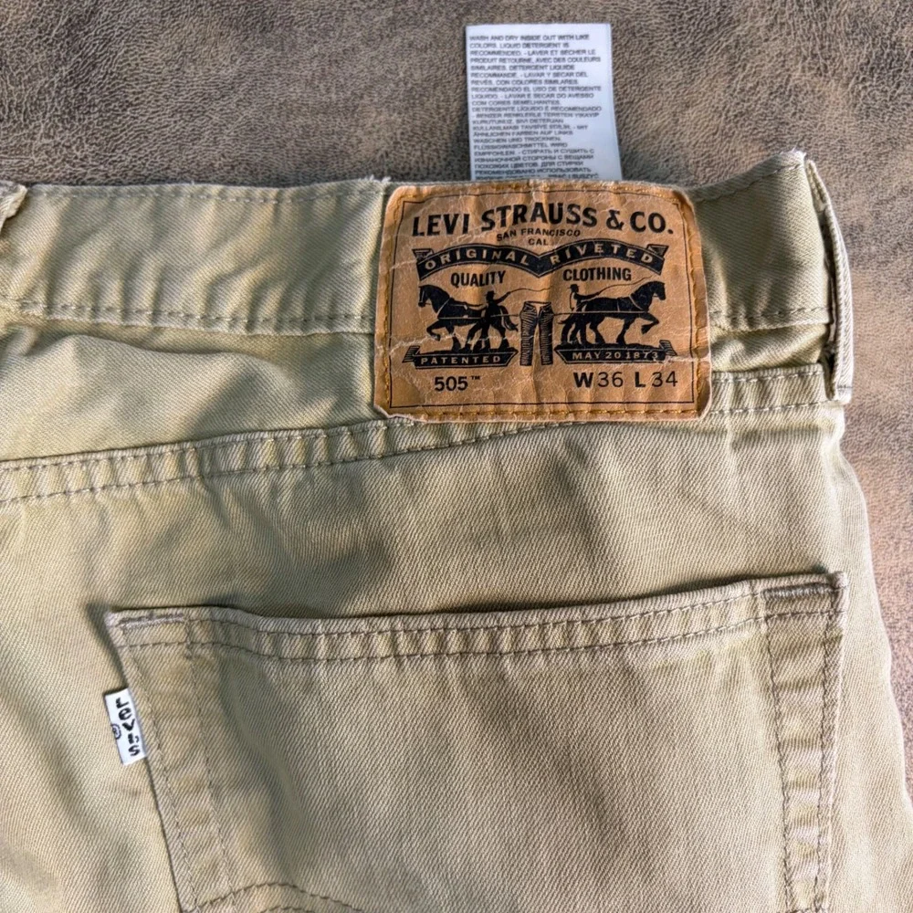 Levi's 541 Athletic Taper Pants Mens 36x34 Tan‎ Khaki Cotton